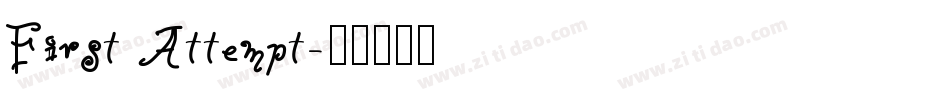First Attempt字体转换
